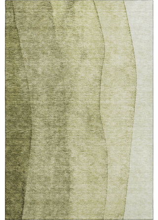 Premium Machine Washable Mayfield AMF690 Olive 3' x 5' Rug