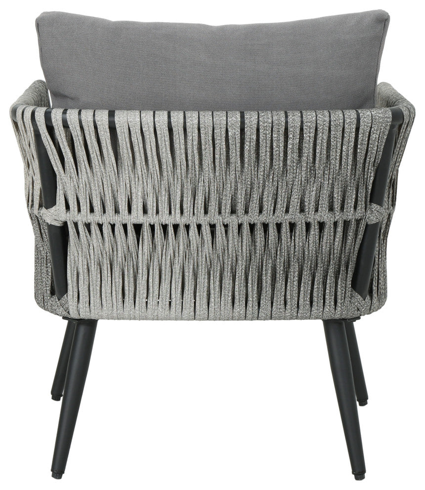 Shipley Outdoor Wicker and Aluminum Club Chair