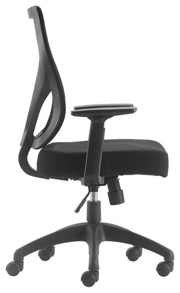 Serta Works Production Jet Black Mesh Office Chair with Nylon Base