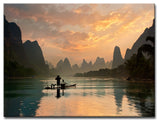 Ready2HangArt 'Golden Li River' Wrapped Canvas Wall Decor, 30"x20"