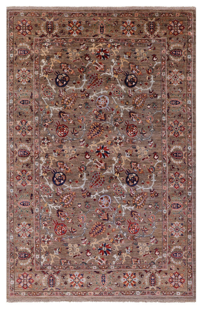Persian Tabriz Handmade Wool Rug 6' 2" X 9' 4" Q7690
