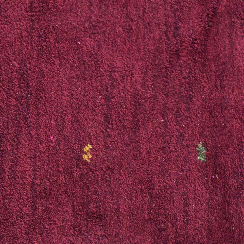 Hand Knotted Loom Silk Mix Area Rug Contemporary Red