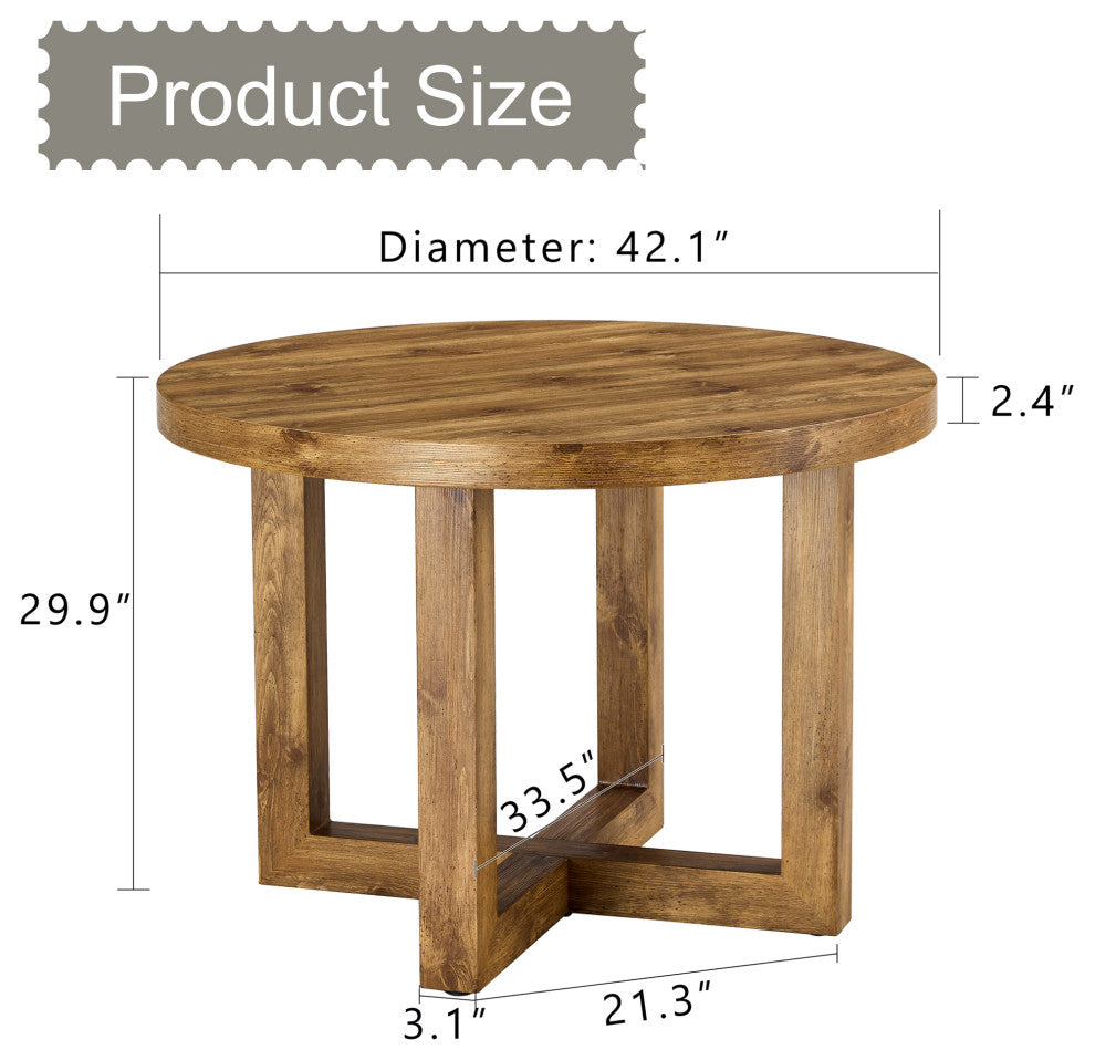 Gewnee Rustic Natural Round Coffee Table