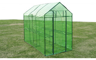 vidaXL Greenhouse Grow House Green House for Outdoor Plant Growing Steel XL