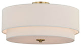 Burnaby 20.5-in Semi Flush Ceiling Light Matte Brass