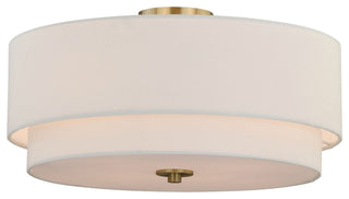 Burnaby 20.5-in Semi Flush Ceiling Light Matte Brass