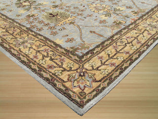EORC Hand-tufted Wool Blue Traditional Oriental Morris Rug, Rectangular 4'x6'