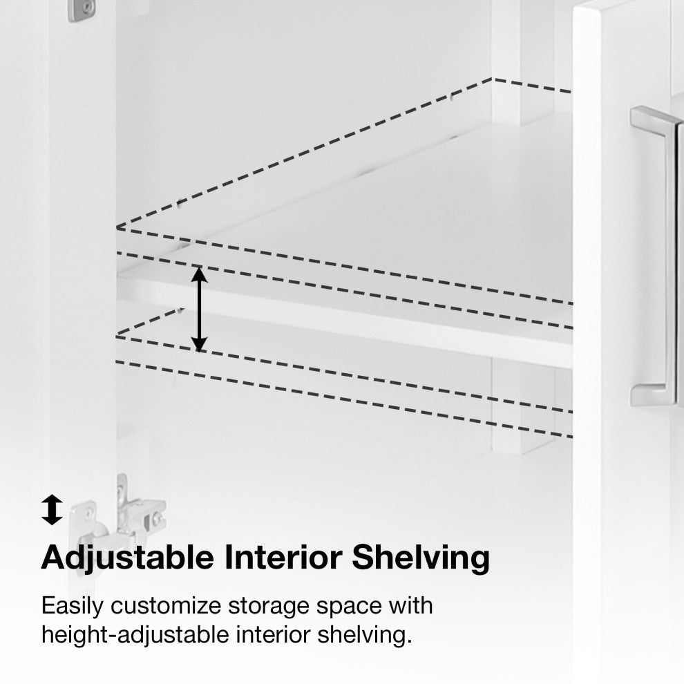 OVE Decors Tahoe 48" Double Sink Bathroom Vanity, White