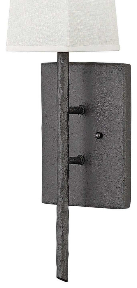 Hinkley Tress Large Single Light Sconce, Forged Iron