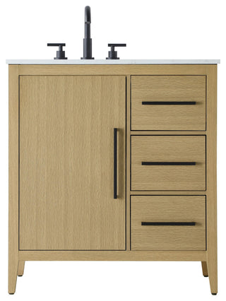 Home Living 32" Single Bathroom Vanity, Honey Brown