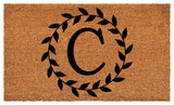 Calloway Mills Laurel Wreath Doormat, Letter C