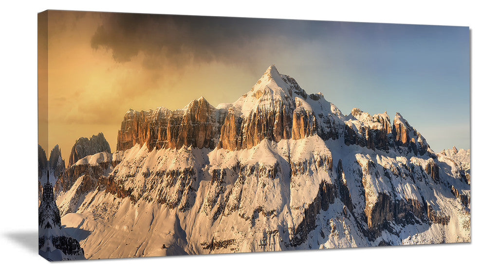 "Dramatic Overcast Sky Over Alps" Landscape Wall Art, 40"x20"