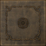 19.6"x19.6" Styrofoam Glue Up Ceiling Tiles R43, Black Brass