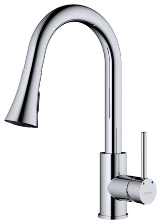 Karran Weybridge Single-Handle Pull-Down Sprayer Kitchen Faucet, Chrome