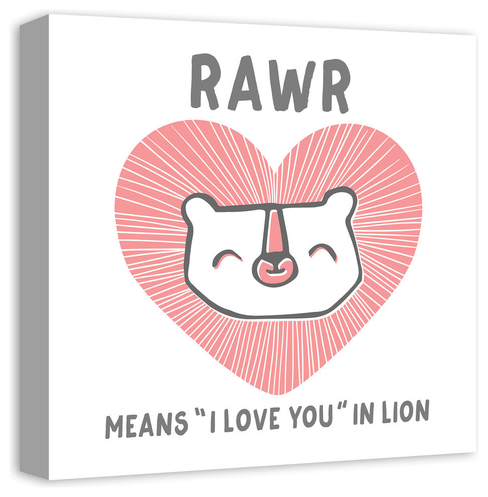 Lion Love 16x16 Canvas Wall Art