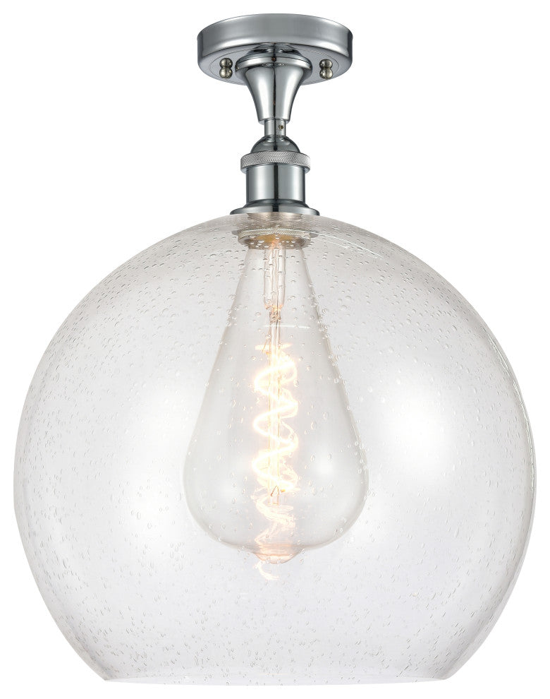 Innovations 516-1C-PC-G124-14-LED 1 Light Semi-Flush Mount, Polished Chrome