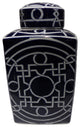 Geometric Jar, Dark Blue