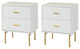 Contemporary Classic 2-Drawer Nightstand, Set of 2, White