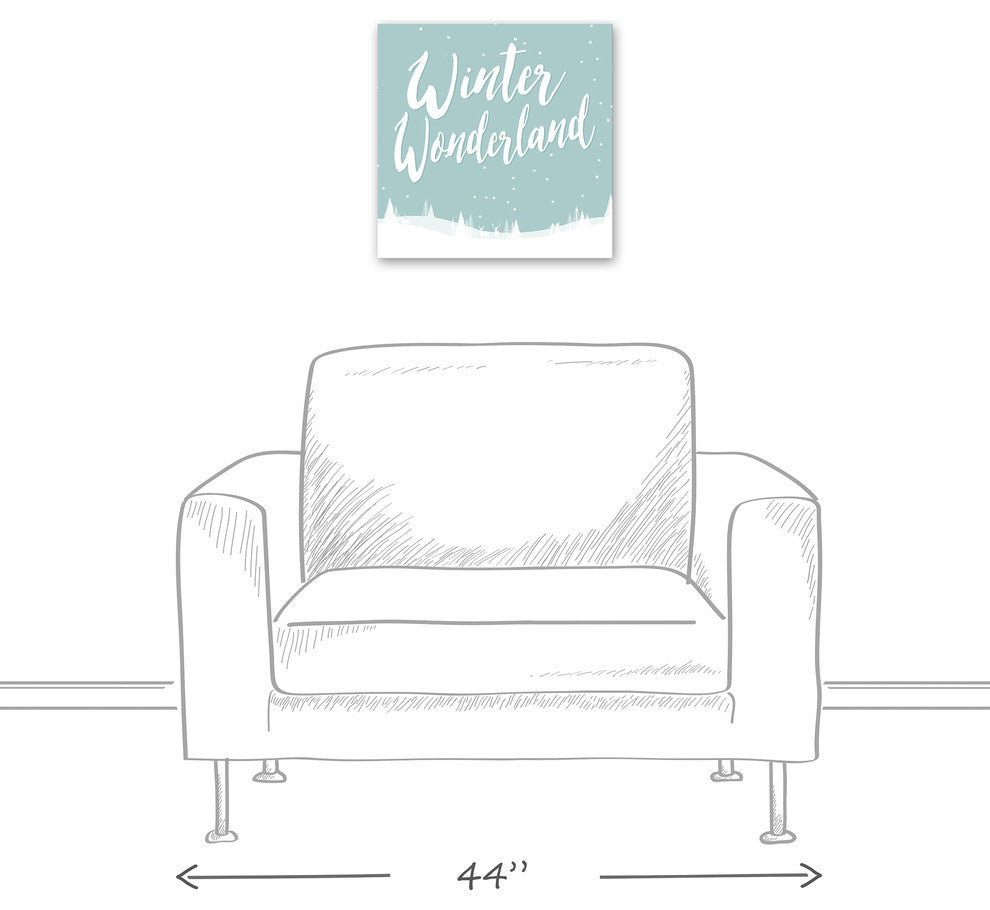 Winter Wonderland Canvas Wall Art, 16"x16"
