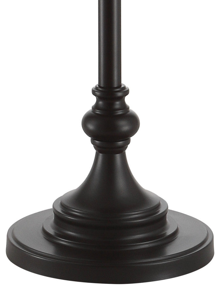 Cora 60" Metal, Glass LED Side Table and Floor Lamp, Oil Rubbed Bronze