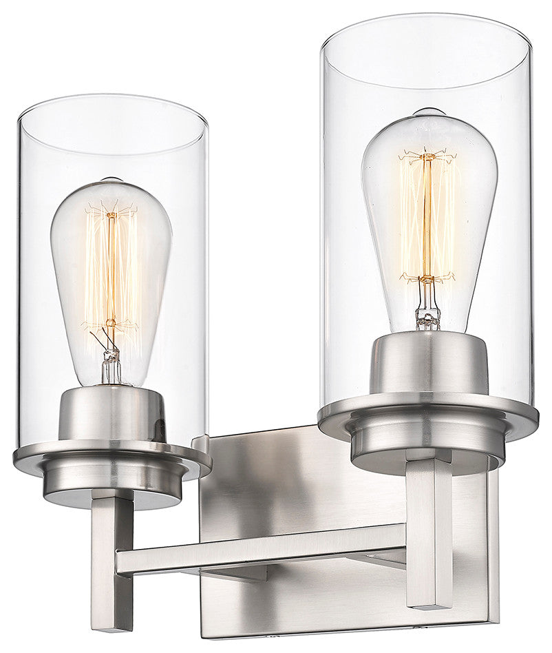 2 Light 11.5" Brushed Nickel Vanity Light