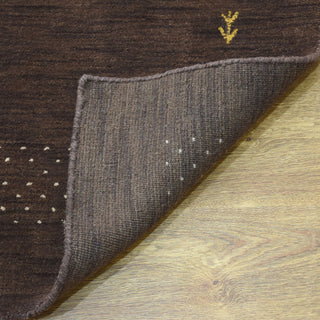 HAND KNOTTED LOOM WOOL ECO-FRIENDLY AREA RUGS - Runner, Brown, Contemporary