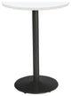 KFI Mode 30" Round Top Breakroom Table White Round Black Base Bistro Height