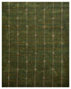 HAND KNOTTED LOOM SILK AREA RUGS-8'x10',Rectangle,Green Gold,Contemporary