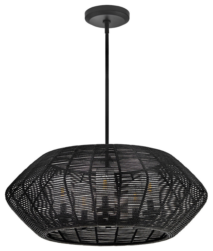 Hinkley Luca Medium Single Tier Chandelier, Black