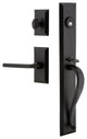 Ageless Iron Keep 1-Piece Dummy Handleset With Grip, Vale Plate Dirk Lever