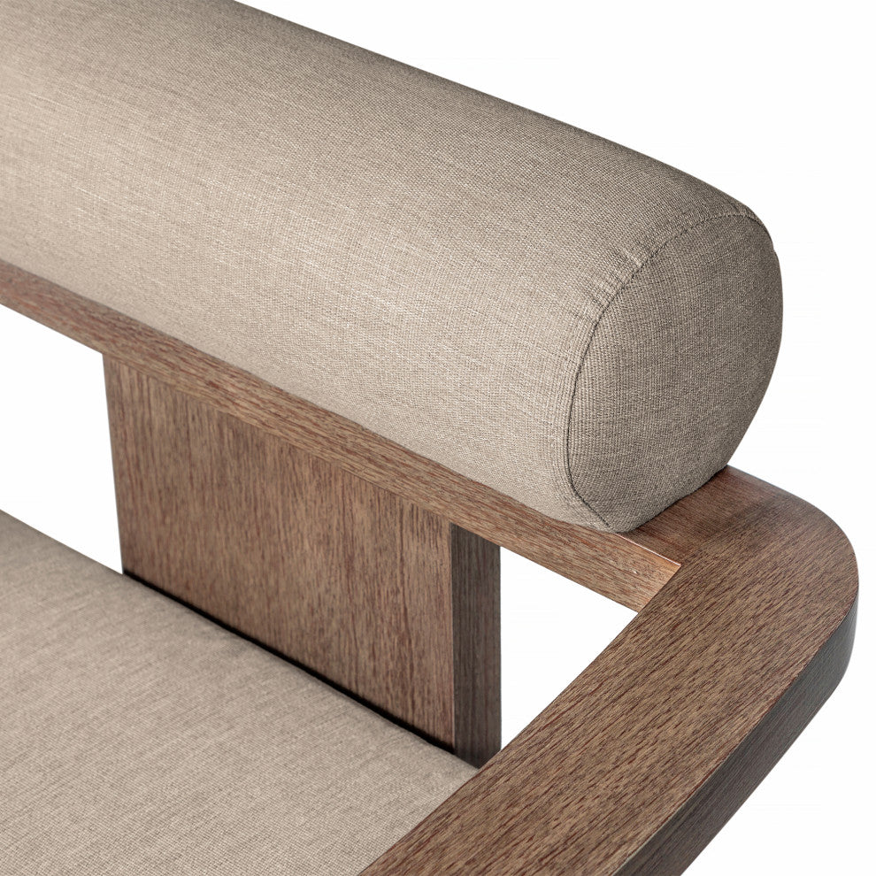 Relic Outdoor Dining Set Eucalyptus Wood Taupe Olefin Cushions, 5-Piece Set