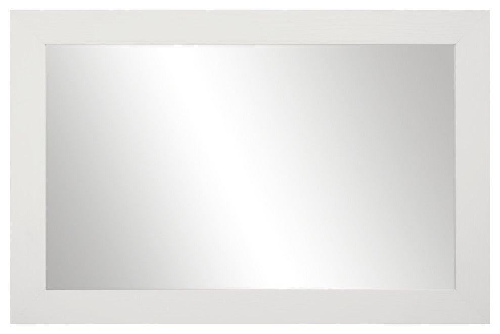 Pendleton Framed Wall Mirror, White, 26"x38"