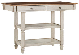 Harvey Two-Tone Kitchen Island Buffet, Antique White