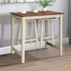 Costway 3-Piece Bar Table Set Counter Pub Table& 2 Saddle Bar Stools w/ Hanging