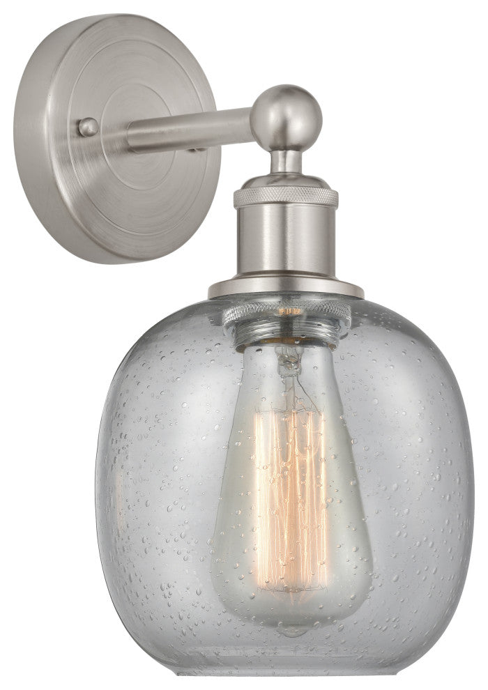 Innovations 616-1W-SN-G104 Belfast 1 Light 6" Sconce, Brushed Satin Nickel