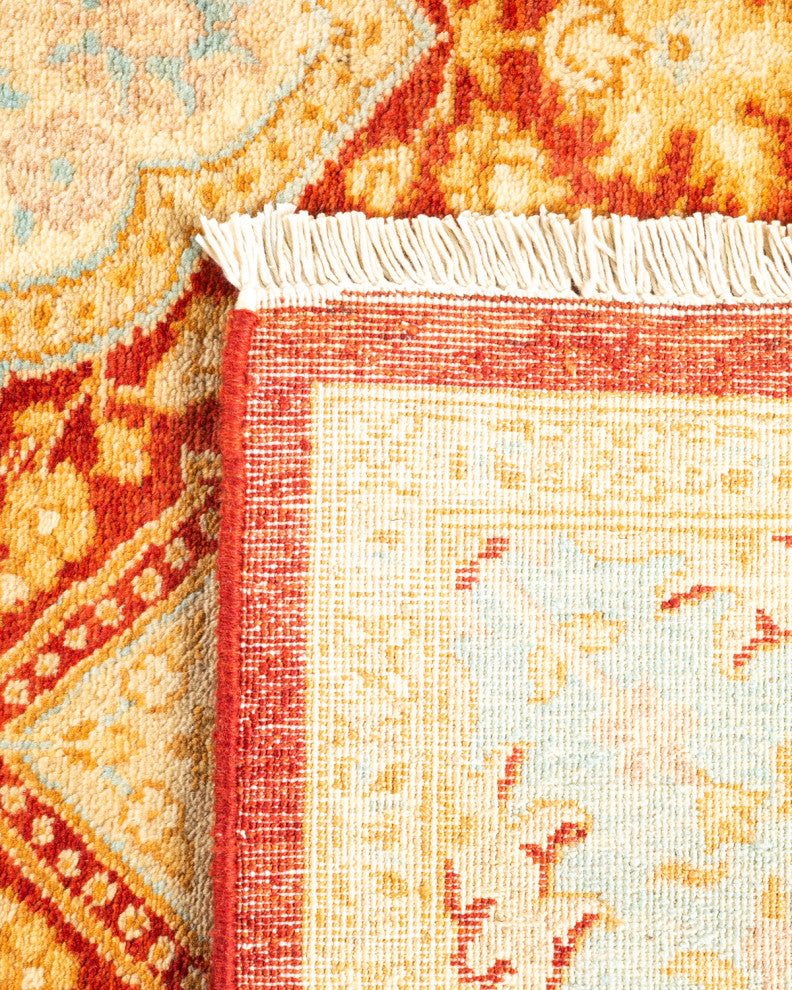 Caloocan One-of-a-Kind Hand-Knotted Area Rug Orange, 5'1"x7'4"