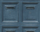 Loft Nature Textured Wallpaper, Numbered Post Boxes, Blue Black, One Roll