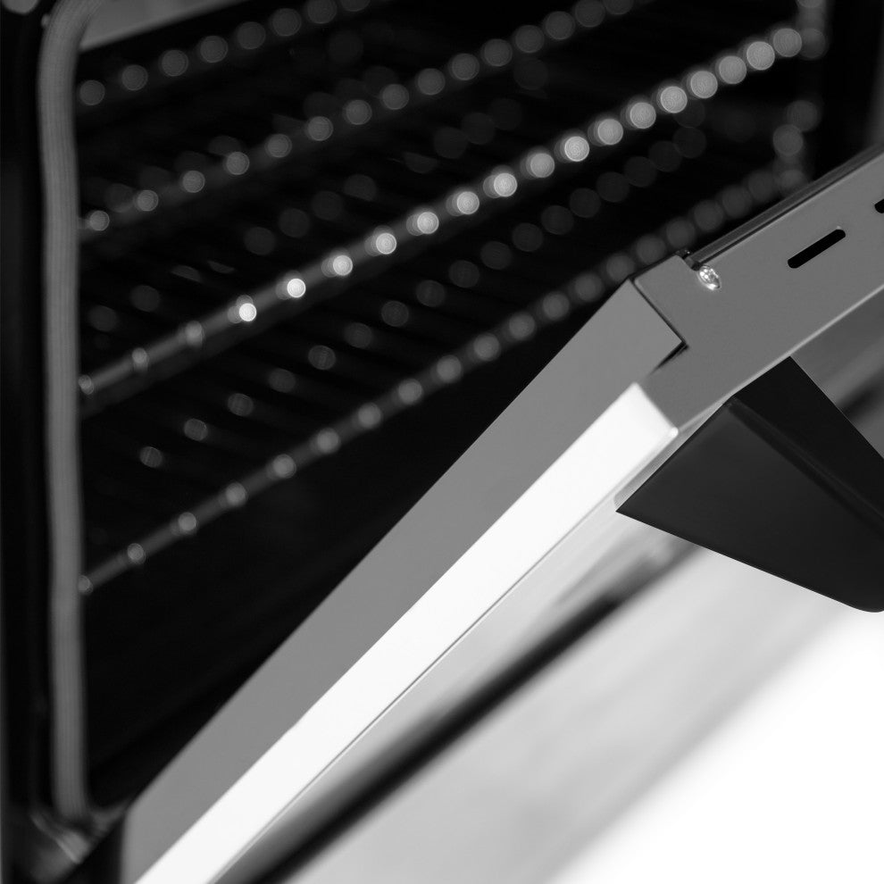 ZLINE 48" Dual Fuel Range, Stainless Steel With Matte Black Accents RAZ-48-MB