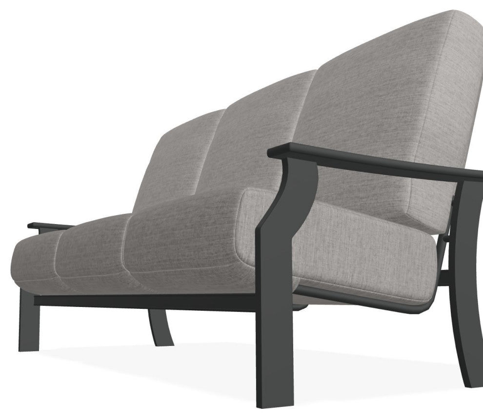 St. Catherine Deep Seat 3-Seat Outdoor Sofa, Graystone/Graphite