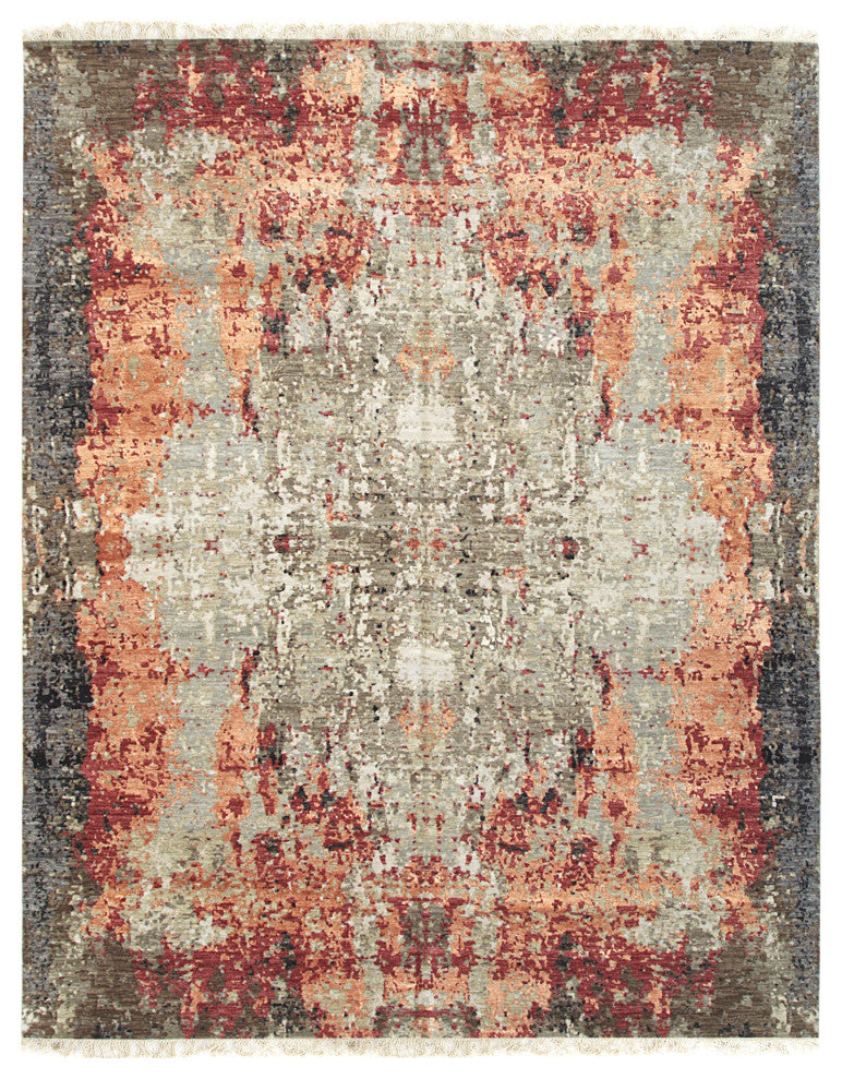 GRAY Contemporary Abstract Galaxy Area Rug