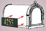 Side Mounting Address Plaques, White