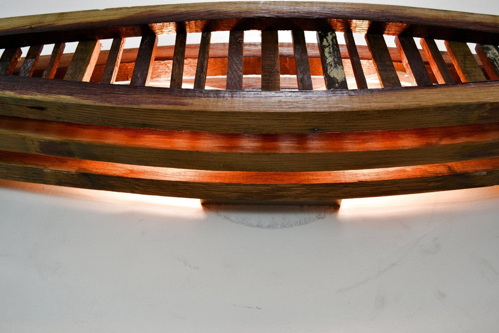 Wine Barrel Wall Sconce - Listras - Made from reclaimed CA wine barrels