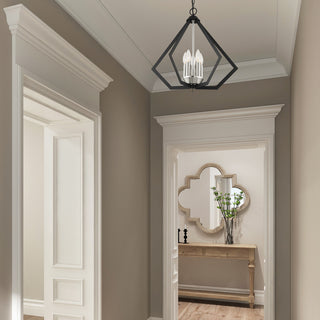 Livex Lighting Prism 5 Light Black With Brushed Nickel Cluster Chandelier