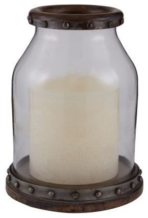 Dimond Home 983-012 Nail-Head Banded Hurricane