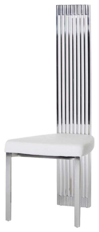 Millennium Dining Chair, White, Leatherette