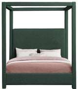 Eden Boucle Fabric Upholstered Bed, Green, Queen
