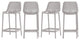Mykonos Outdoor Patio Stool (Set of 4), Grey