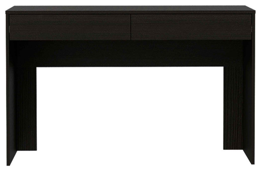 Tampa Computer Desk Two Drawers, Black Wengue