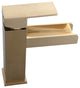 Modern Single Handle One Hole Waterfall Bathroom Sink Faucet Solid Brass, Brushed Gold
