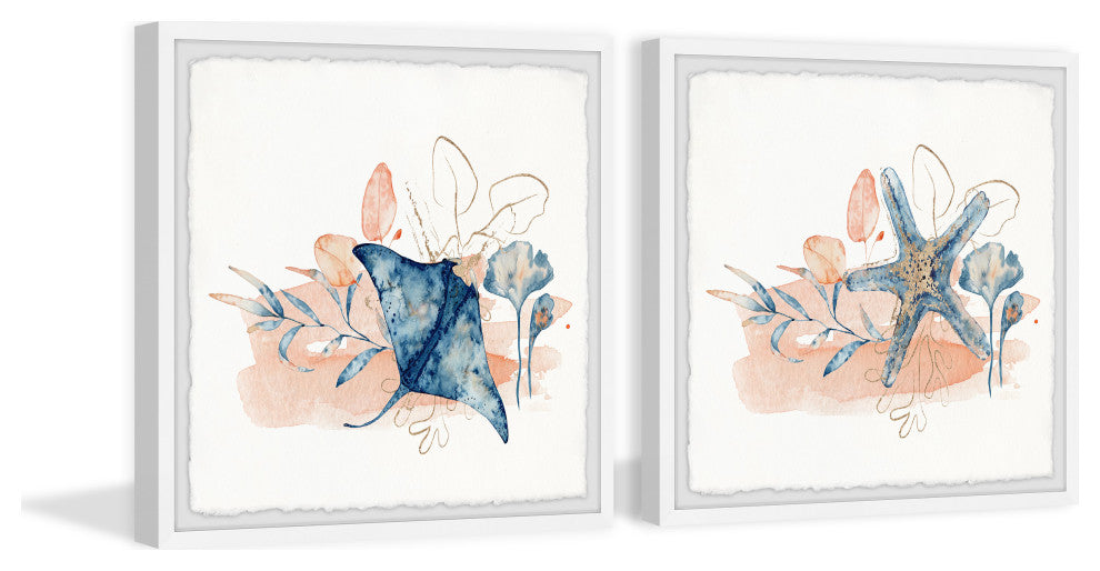 Bottom Dwellers Diptych, 2-Piece Set, 32x32 Panels